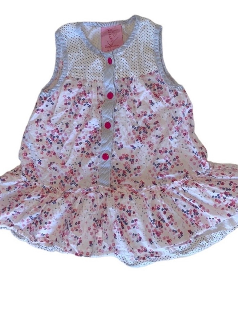 Cutey Couture Floral Print Ruffle Dress Size 18-24 Months